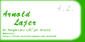 arnold lajer business card